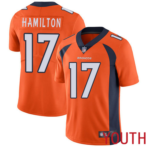 Youth Denver Broncos #17 DaeSean Hamilton Orange Team Color Vapor Untouchable Limited Player Football NFL Jersey->youth nfl jersey->Youth Jersey